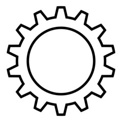 Gear Flat Icon Isolated On White Background