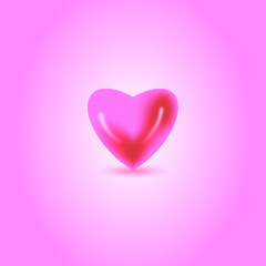 Realistic heart shape, heart shape, 3d heart shape, heart shape with the pattern