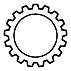 Cogwheel Flat Icon Isolated On White Background