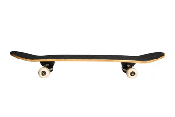 Gordijnen Skateboard isolated on a white background, side view © Roman