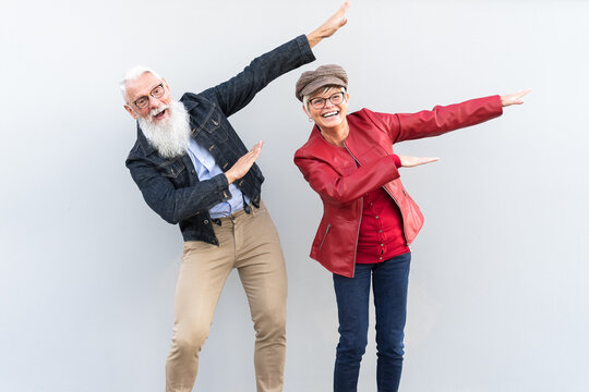 Happy Senior Couple Having Fun Outdoor