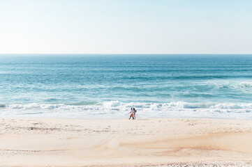 Fototapeta na wymiar Atlantic Ocean beach near Aveiro, Portugal