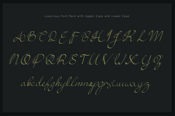 Elegant monogram font set for logo. Minimalist elegant font set monogram for logo.