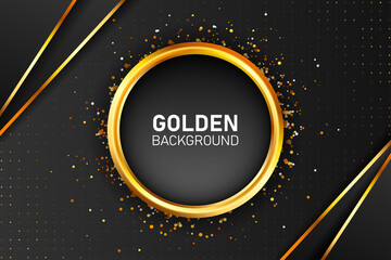 Luxury golden and black gradient background for banners, posters, cards