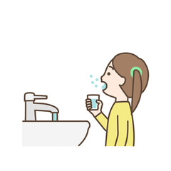 うがい　子ども　女の子