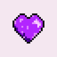 pixel heart pixel art main pink color