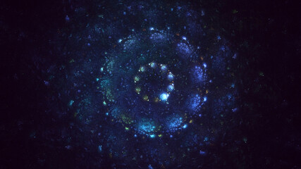 Obraz premium 3D rendering abstract circle light background 