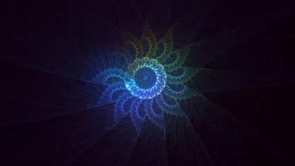 3D rendering abstract circle light background
