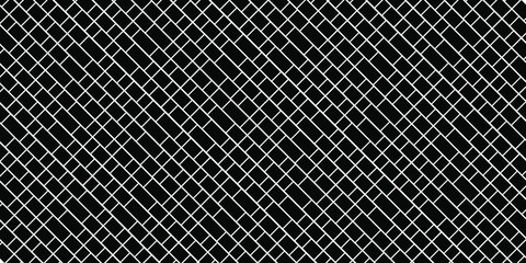 Black brick wall geometric pattern vector background.	