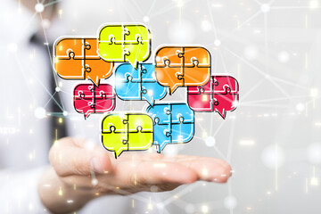 speaking bubble communication conference Digital Network