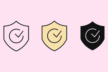 shield icons symbol vector elements for infographic web