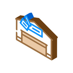 film studio construction isometric icon vector. film studio construction sign. isolated symbol illustration