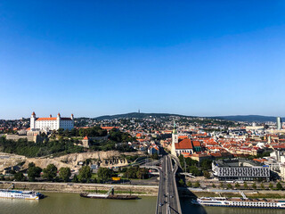 Panorama of Bratislava from UFO, Slovakia