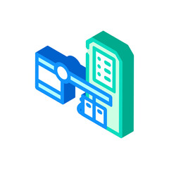 petroleum station isometric icon vector. petroleum station sign. isolated symbol illustration