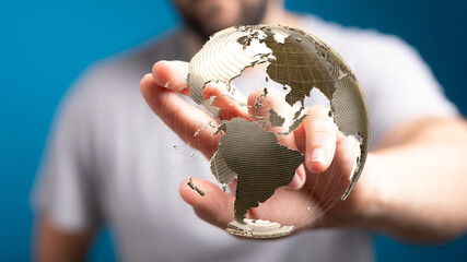 World map with satellite data connections. Connectivity across the world