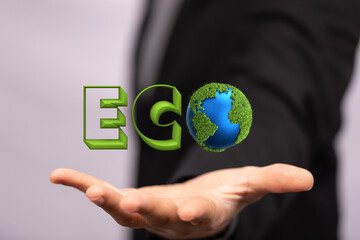 Eco inscription word on the background