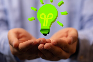 ecological idea - new world in lamp