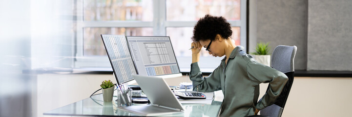 Frustrated Sad Accountant Woman