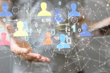 Business intelligence analyst dashboard on virtual