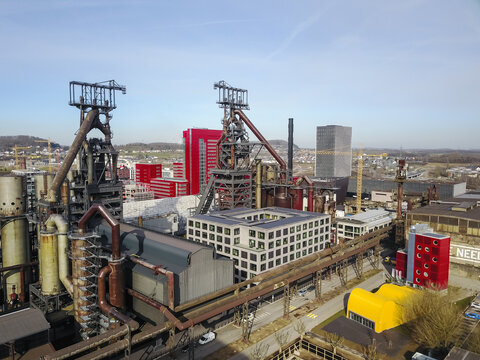 Europe Grand duch&eacute; de Luxembourg Esch sur Alzette Belval universit&eacute; Belvaux ancien laminoir industrie 