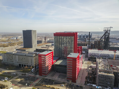 Grand duch&eacute; de Luxembourg Esch sur Alzette Belval universit&eacute; Belvaux ancien laminoir