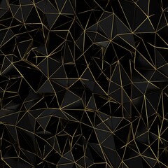 Fototapeta premium Abstract Dynamic Black Background with Various Shape Design. Usable for Background, Wallpaper, Banner, Poster