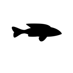 illustration Black fish icon illustration