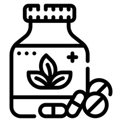 herbal outline icon