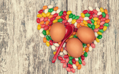 Photos on the theme of Easter: colorful sweets and eggs