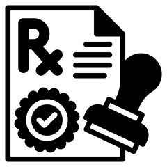 certificate glyph icon