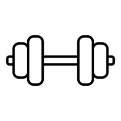 Dumbbell Flat Icon Isolated On White Background