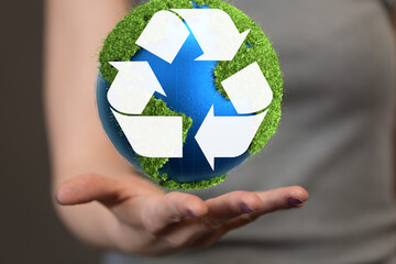 green nature environment recycling abstract illustration