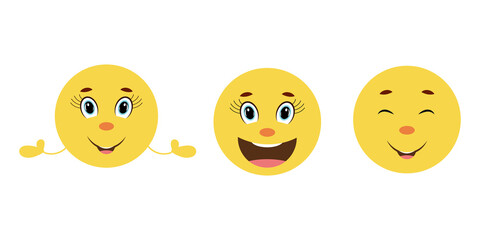 Smiley face. Happy face vector icons for design
