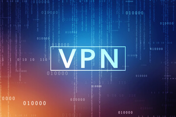 2d illustration VPN network security internet privacy encryption concept
    
    
