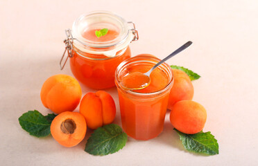 Fresh homemade apricot jam
