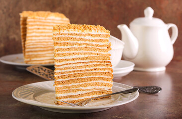 Honey torte - thin cake layers