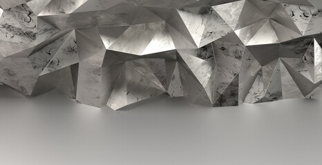 Abstract triangles background. Geometric white and gray pattern