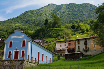 Dordolla village in the Moggio Udinese municipality of Udine province, Friuli-Venezia Giulia, north...