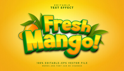 3D Fresh Mango text effect - Editable text effect