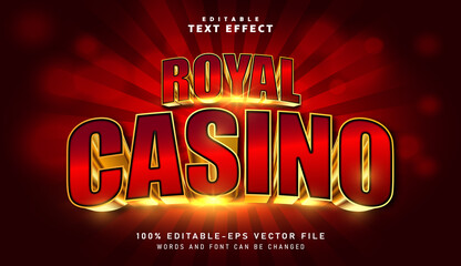3D Royal Casino text effect - Editable text effect