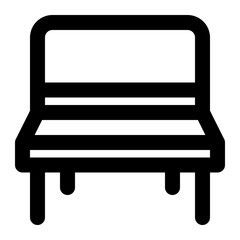 chair outline icon suitable for household furniture