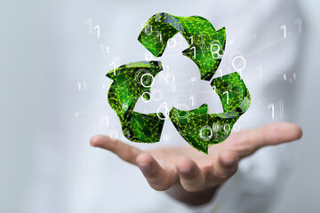 green nature environment recycling abstract illustration