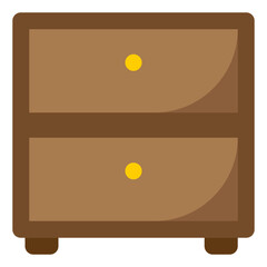cabinet flat style icon
