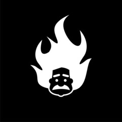 Scientist icon isolated on dark background