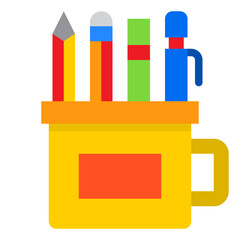 stationery flat style icon