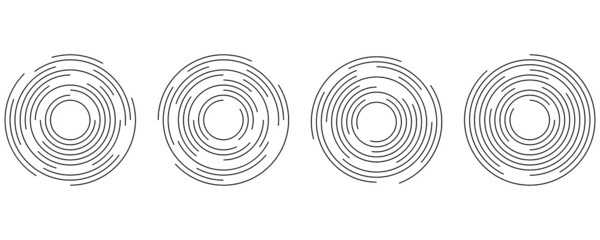 Abstract concentric circle geometric. Geometric element. Circle shape. Vector set. Vector 10 EPS.