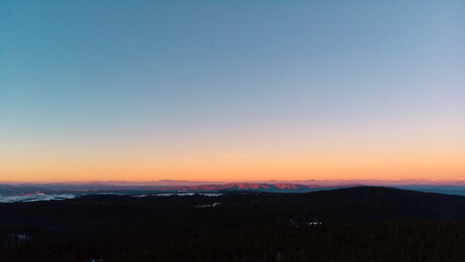 sunset over the mountains