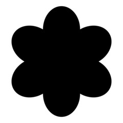 Flower Shape Flat Icon Isolated On White Background