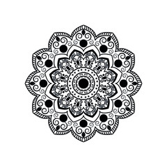 Vector Mandala Pattern, Henna Tattoo Style. Islam, Arabic, Pakistan, Turkish, Indian, Vector illustration EPS10
