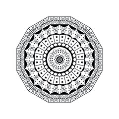 Vector Mandala Pattern, Henna Tattoo Style. Islam, Arabic, Pakistan, Moroccan, Turkish, Indian, Spain motifs. Vector illustration EPS10